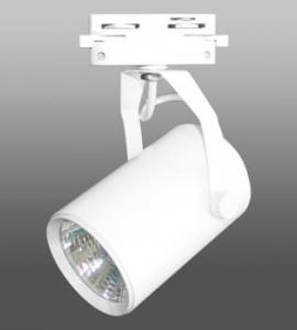 Светодиодный трековый светильник 10W 126 (10W, однофазный, белый корпус
