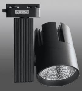1.7 Светодиодный трековый светильник LED 20W 160 (20W, однофазный, черный корпус)