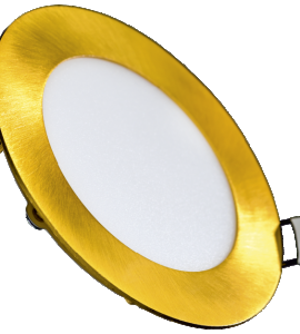 Светильник светодиодный встраиваемый ультратонкий 9W (золото)