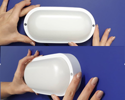 Светильник светодиодный пылевлагозащищенный овал 12W, 4000 К,  IP54 пластик